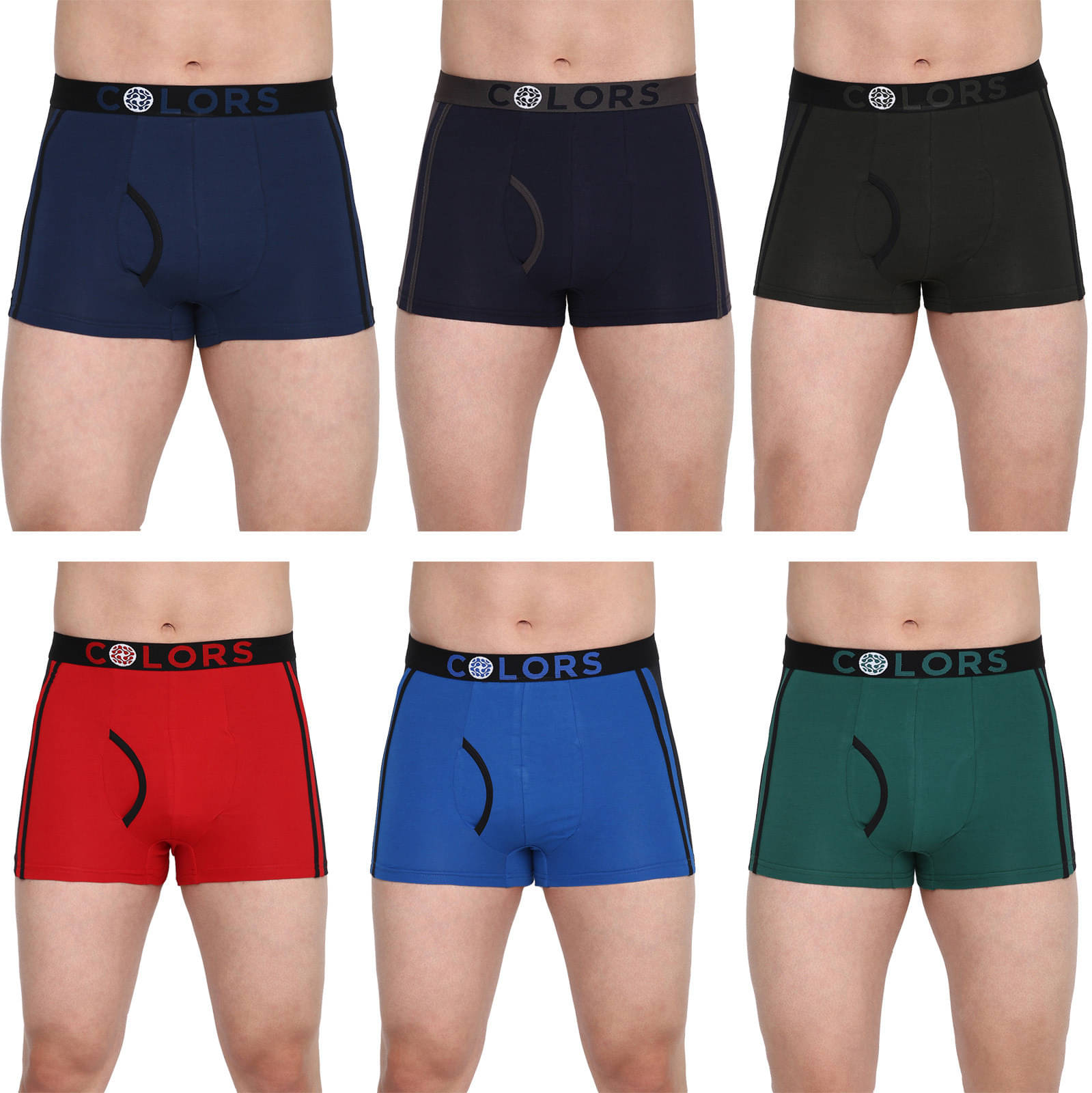     			Rupa Frontline Pack of 6 Cotton Trunks For Men's ( Multicolor )
