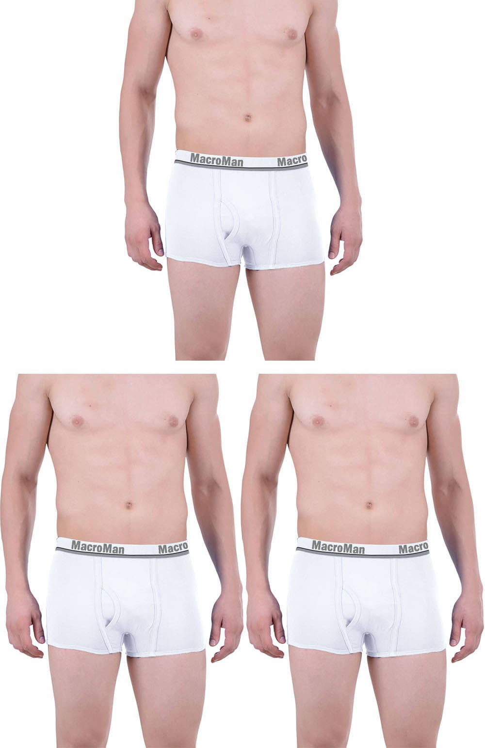 Rupa macroman Pack of 3 Cotton Trunks For Men's ( White ) Rupa macroman Pack of 3 Cotton Trunks For Men's ( White )