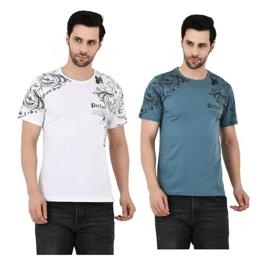 Sageware Men Cotton Regular Fit Solid T-Shirt ( Multicolor1 ) Sageware Men Cotton Regular Fit Solid T-Shirt ( Multicolor1 )