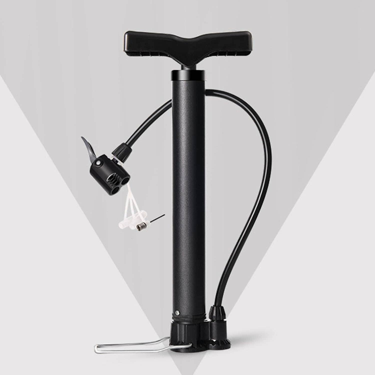 Shopeleven All-Purpose Air Pump for Sports & Cycling – Dual Valve with Needle for Football, Balloons, Bikes (Black) - Sports and Fitness Equipment | Buy online on ZillyBuy