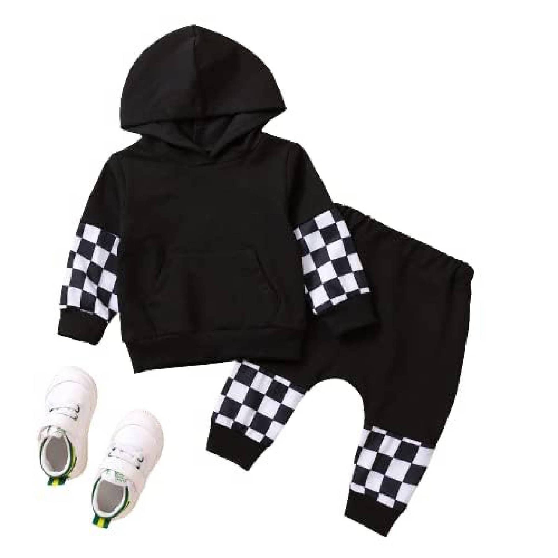 Stylishbaby Pack of 1 Unisex Cotton T-Shirt & Trackpants Set ( Black )     			Stylishbaby Pack of 1 Unisex Cotton T-Shirt & Trackpants Set ( Black )