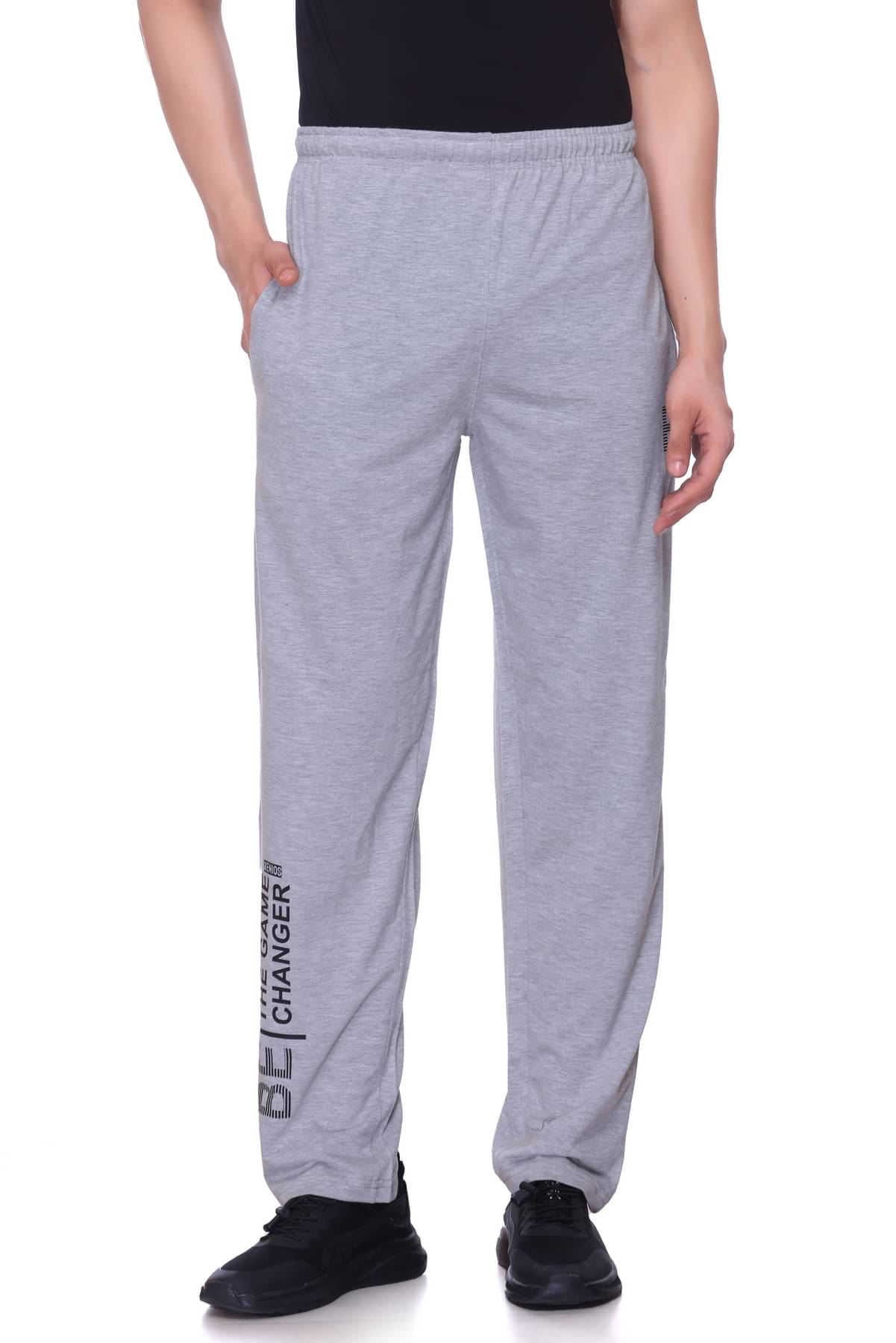 Xenios Grey Cotton Blend Men's Trackpants ( Pack of 1 ) Xenios Grey Cotton Blend Men's Trackpants ( Pack of 1 )