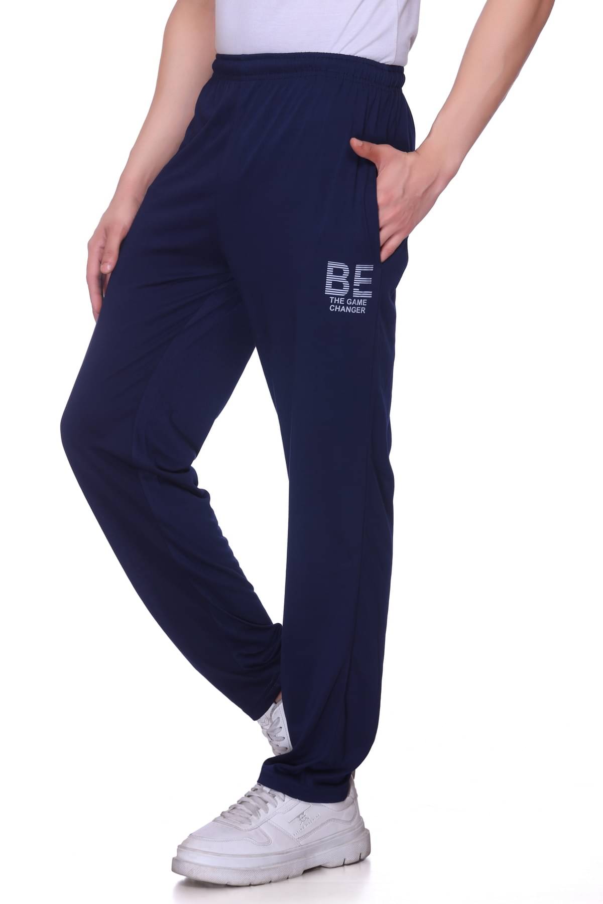 Xenios Navy Cotton Blend Men's Trackpants ( Pack of 1 ) Xenios Navy Cotton Blend Men's Trackpants ( Pack of 1 )