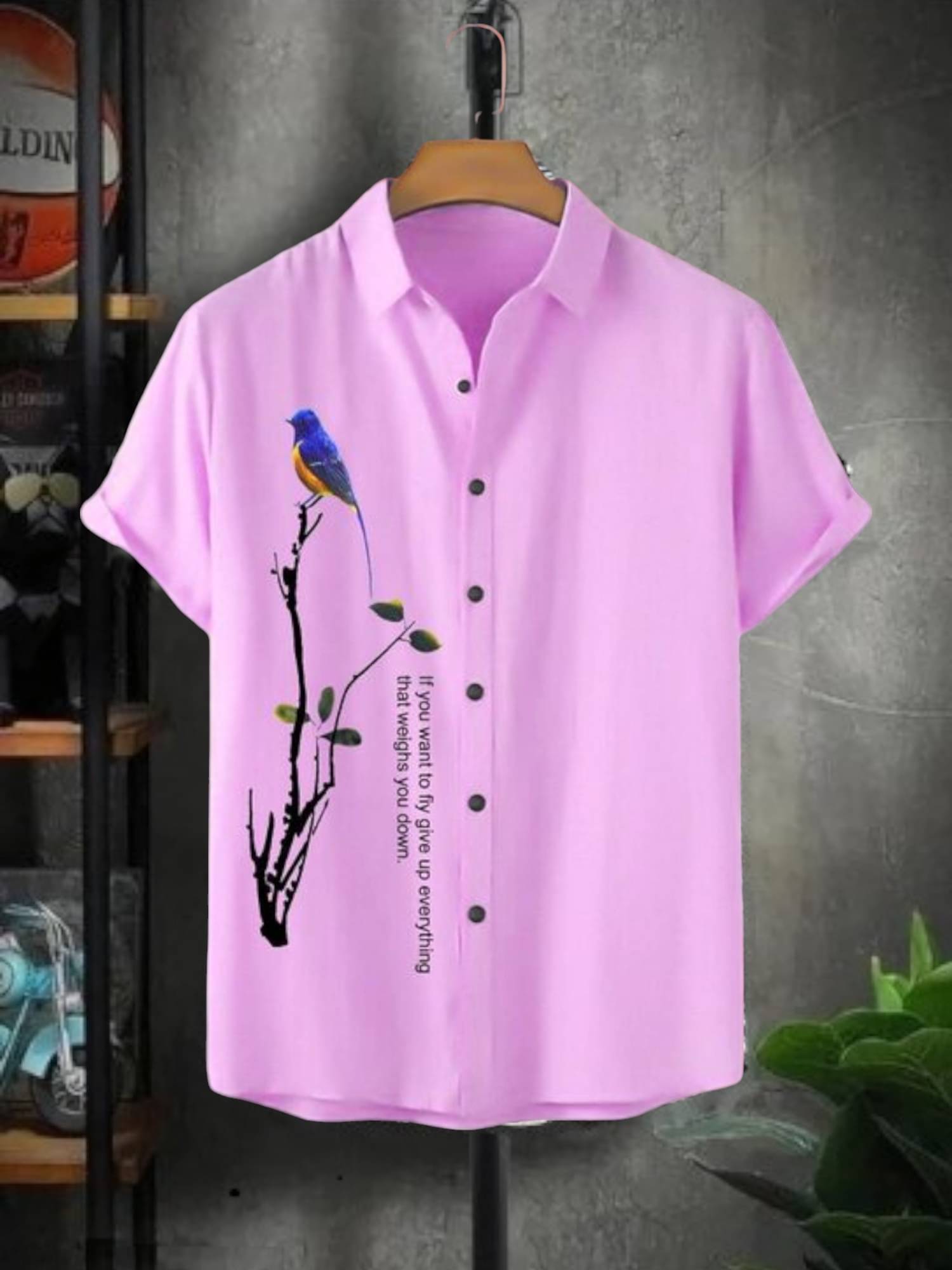 Zonanza Polyester Regular Fit Self Design Half Sleeves Men's Casual Shirt - Peach ( Pack of 1 ) Zonanza Polyester Regular Fit Self Design Half Sleeves Men's Casual Shirt - Peach ( Pack of 1 )