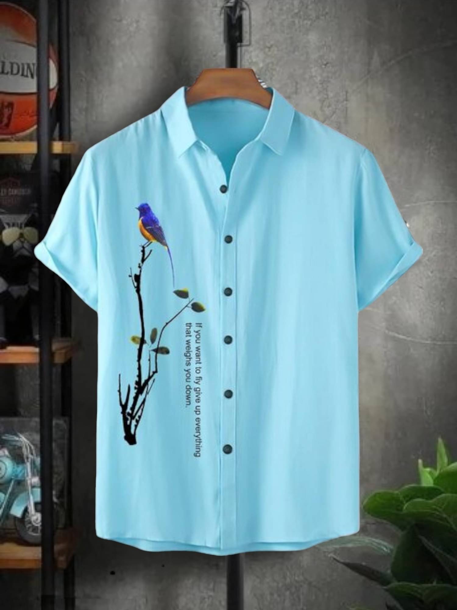 Zonanza Polyester Regular Fit Self Design Half Sleeves Men's Casual Shirt - Light Blue ( Pack of 1 ) Zonanza Polyester Regular Fit Self Design Half Sleeves Men's Casual Shirt - Light Blue ( Pack of 1 )