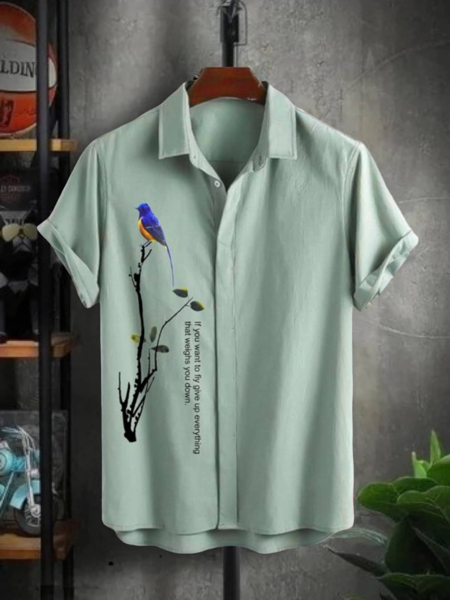 Zonanza Polyester Regular Fit Self Design Half Sleeves Men's Casual Shirt - Mint Green ( Pack of 1 ) Zonanza Polyester Regular Fit Self Design Half Sleeves Men's Casual Shirt - Mint Green ( Pack of 1 )