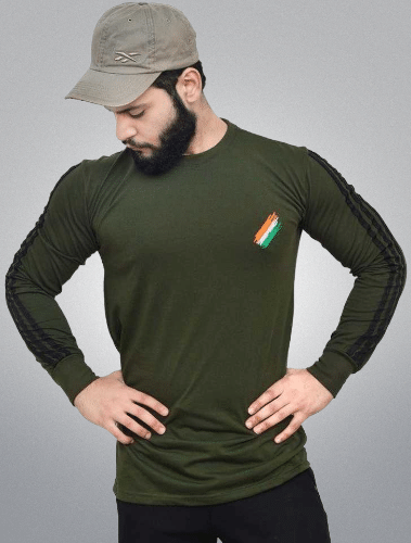     			structy Men Polyester Regular Fit Solid T-Shirt ( Green )