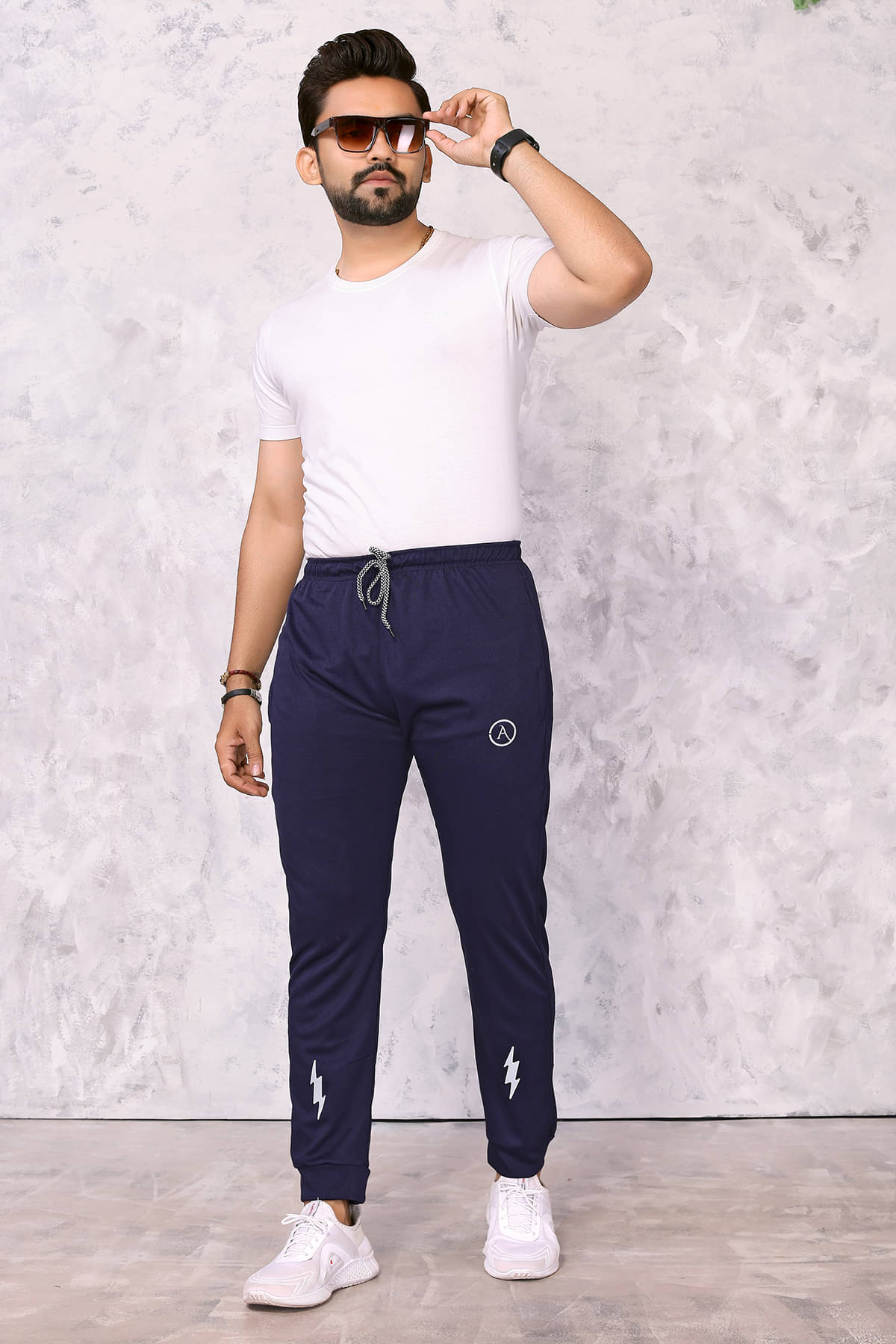     			ANAND SAREES Navy Blue Lycra Men's Trackpants ( Pack of 1 )