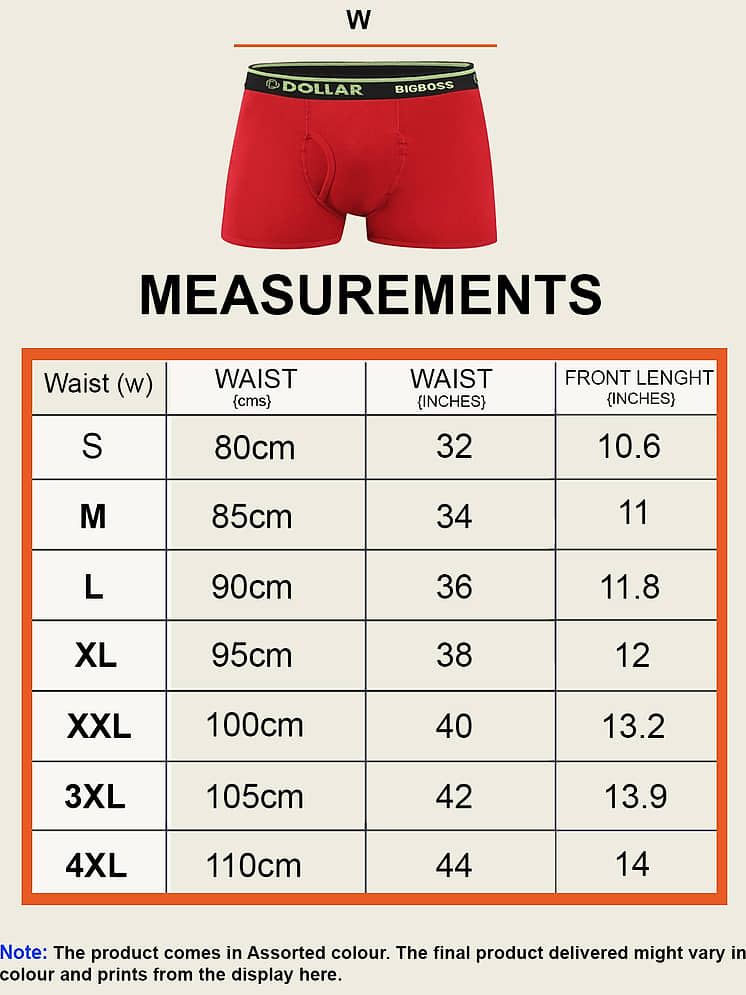 Buy Dollar Bigboss Men's 5 Pack Cotton Trunks Pack of 5 - Image 9