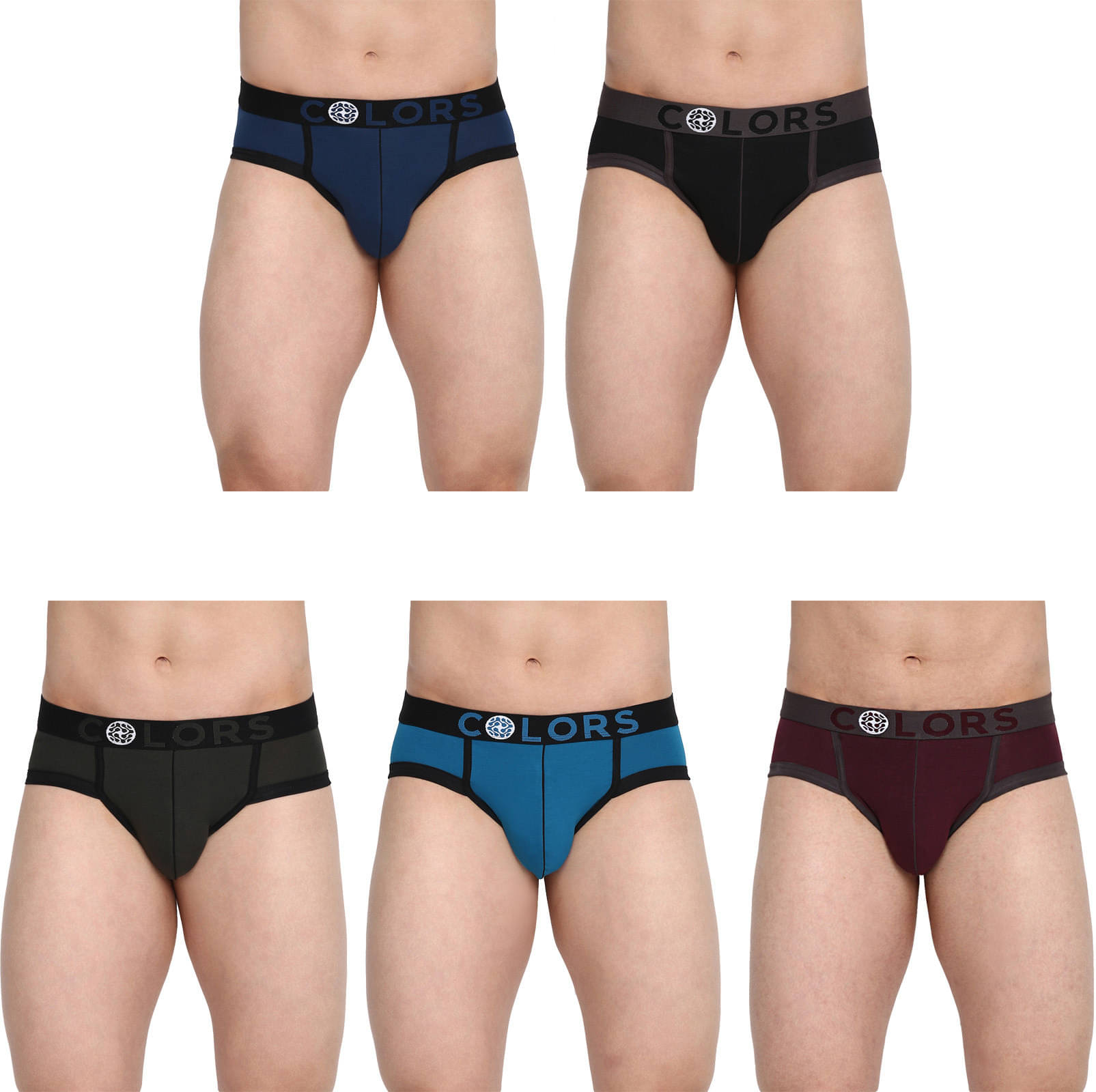     			Rupa Frontline Pack of 5 Cotton Briefs For Men's ( Multicolor )