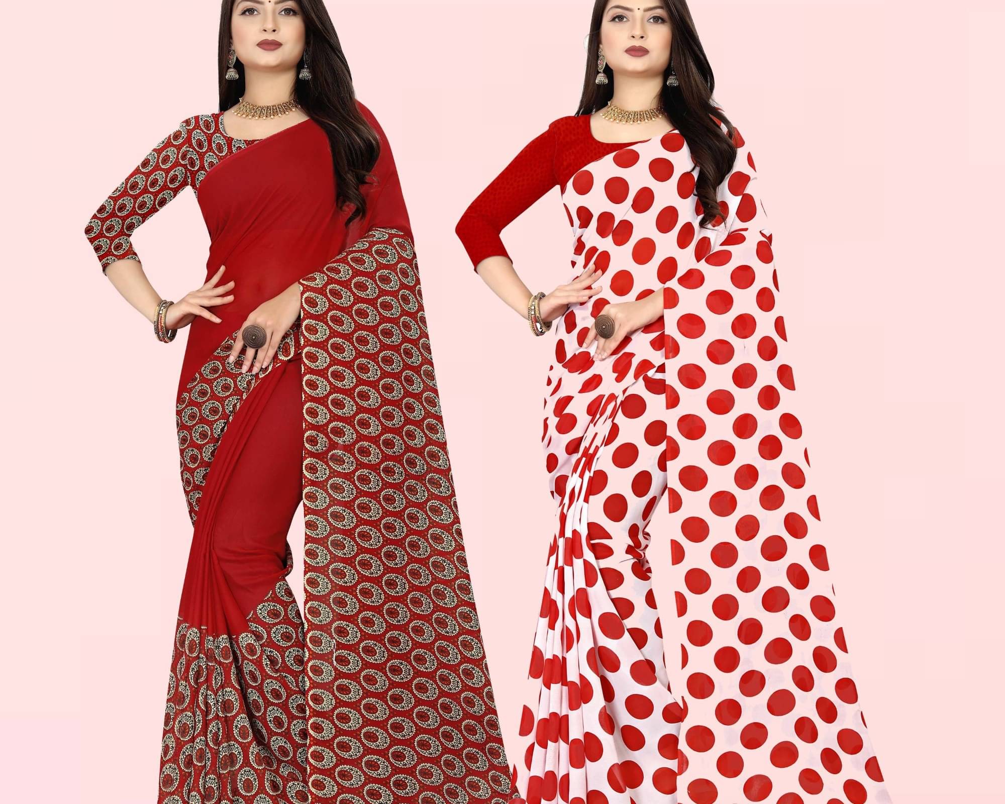     			ANAND SAREES Georgette Striped Saree With Unstitched Blouse Piece ( Multicolor )