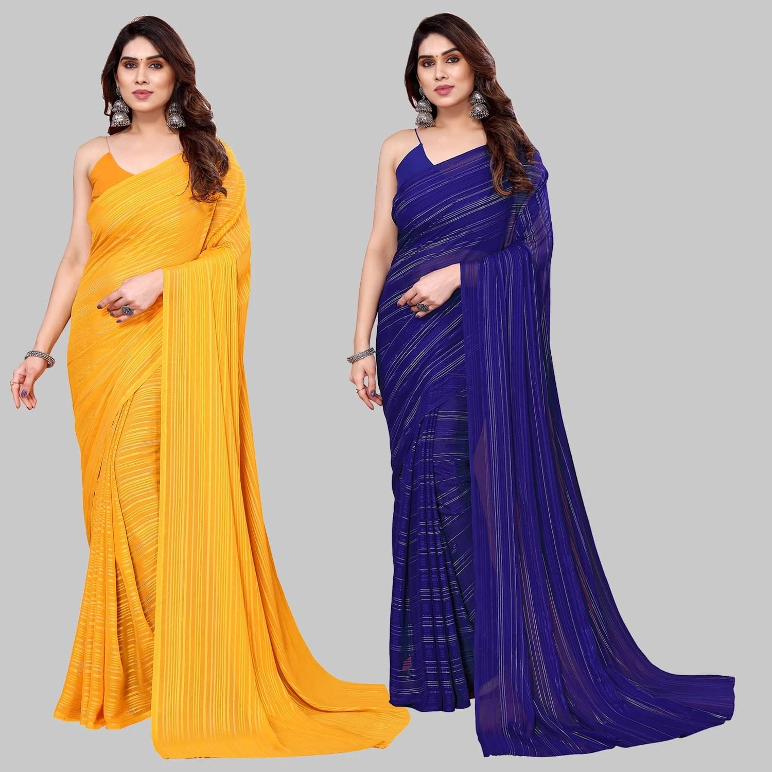 ANAND SAREES Satin Embellished Saree Without Blouse Piece ( Multicolor )     			ANAND SAREES Satin Embellished Saree Without Blouse Piece ( Multicolor )