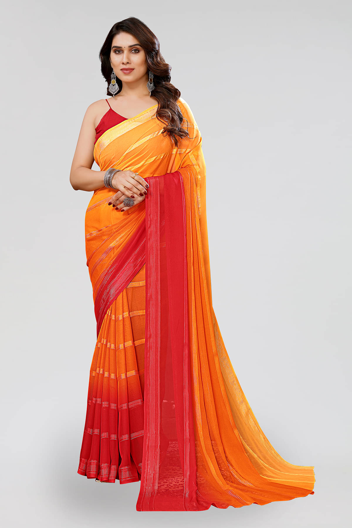 ANAND SAREES Satin Embellished Kasavu Saree With Unstitched Blouse Piece ( Yellow ) ANAND SAREES Satin Embellished Kasavu Saree With Unstitched Blouse Piece ( Yellow )