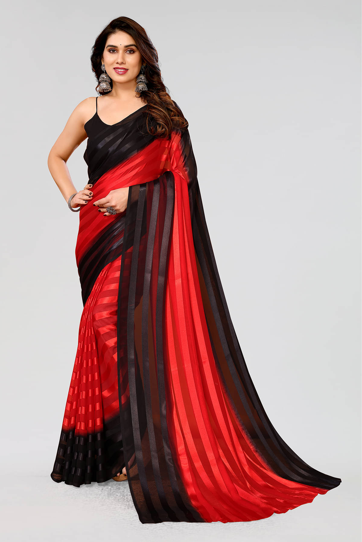 ANAND SAREES Satin Embellished Kasavu Saree With Unstitched Blouse Piece ( Black ) ANAND SAREES Satin Embellished Kasavu Saree With Unstitched Blouse Piece ( Black )