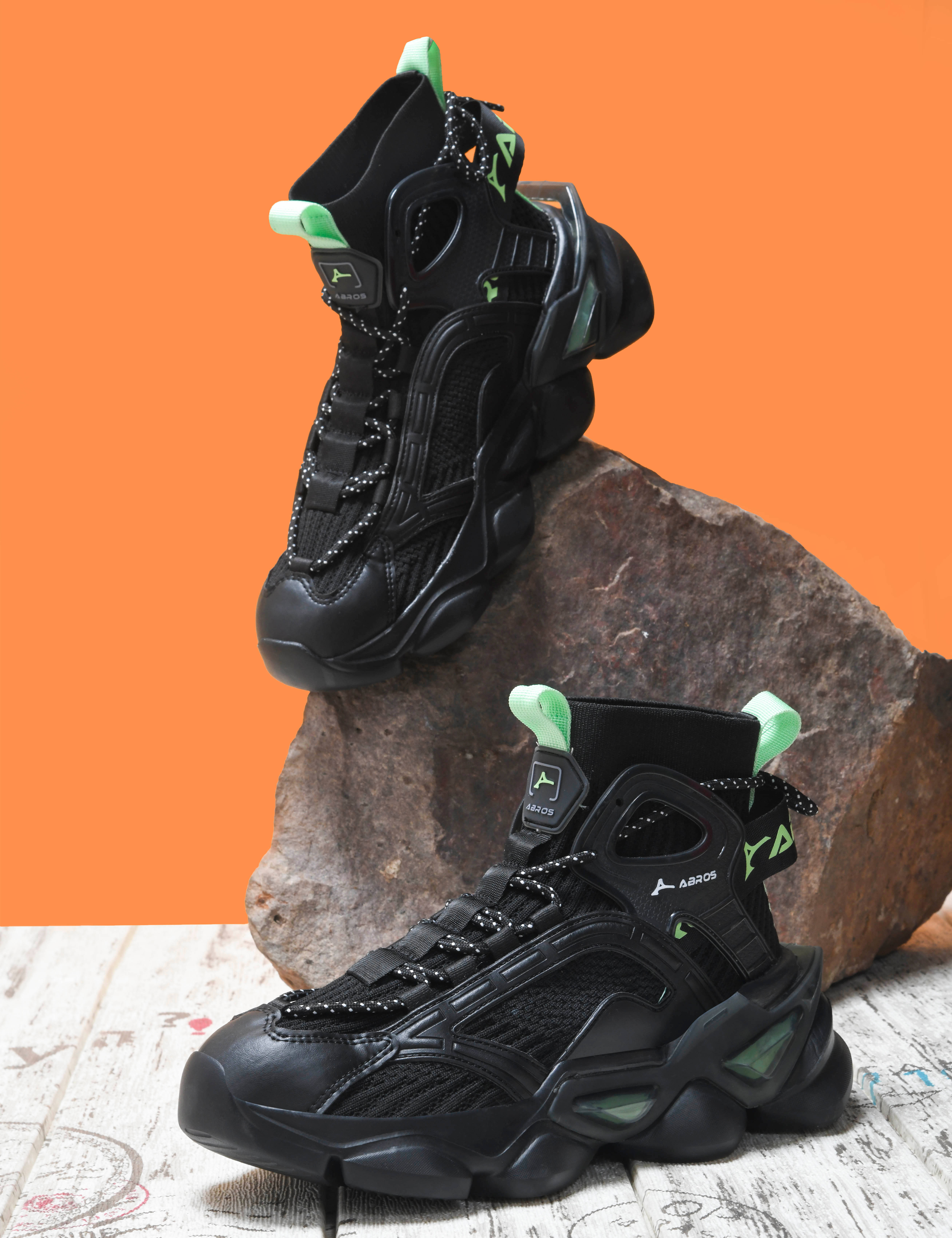     			Abros ATMOSPHERE Black Men's Sneakers
