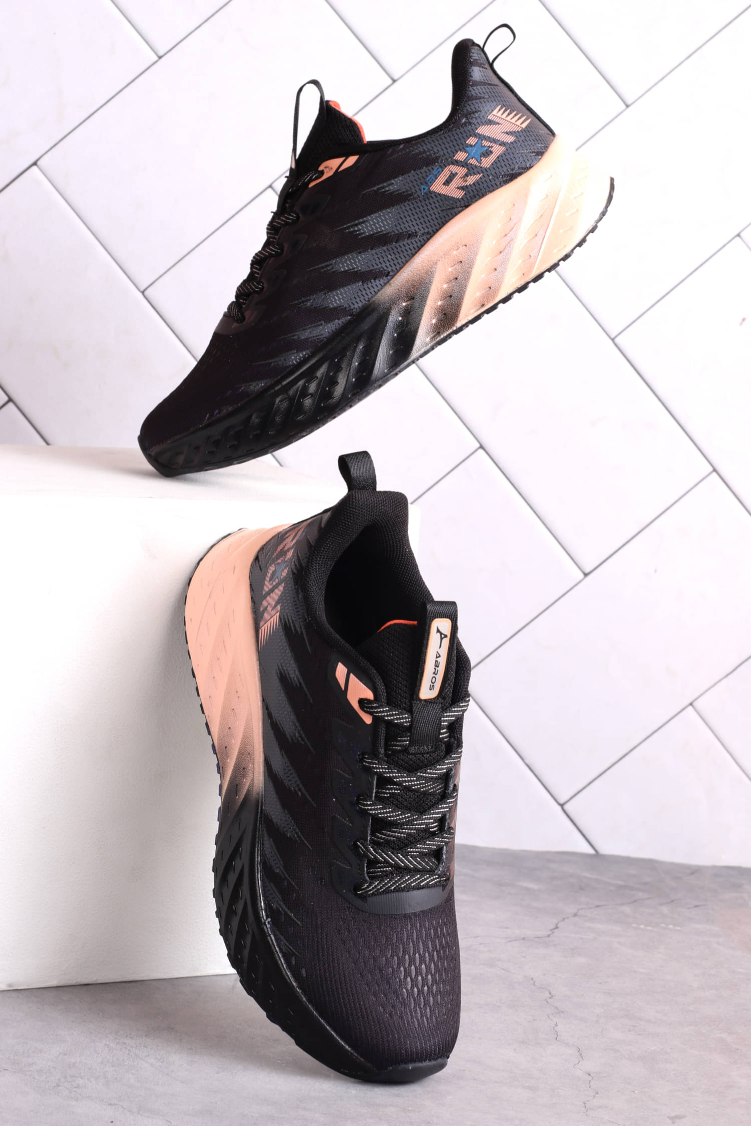     			Abros BATTLE PRO Black Men's Sports Running Shoes