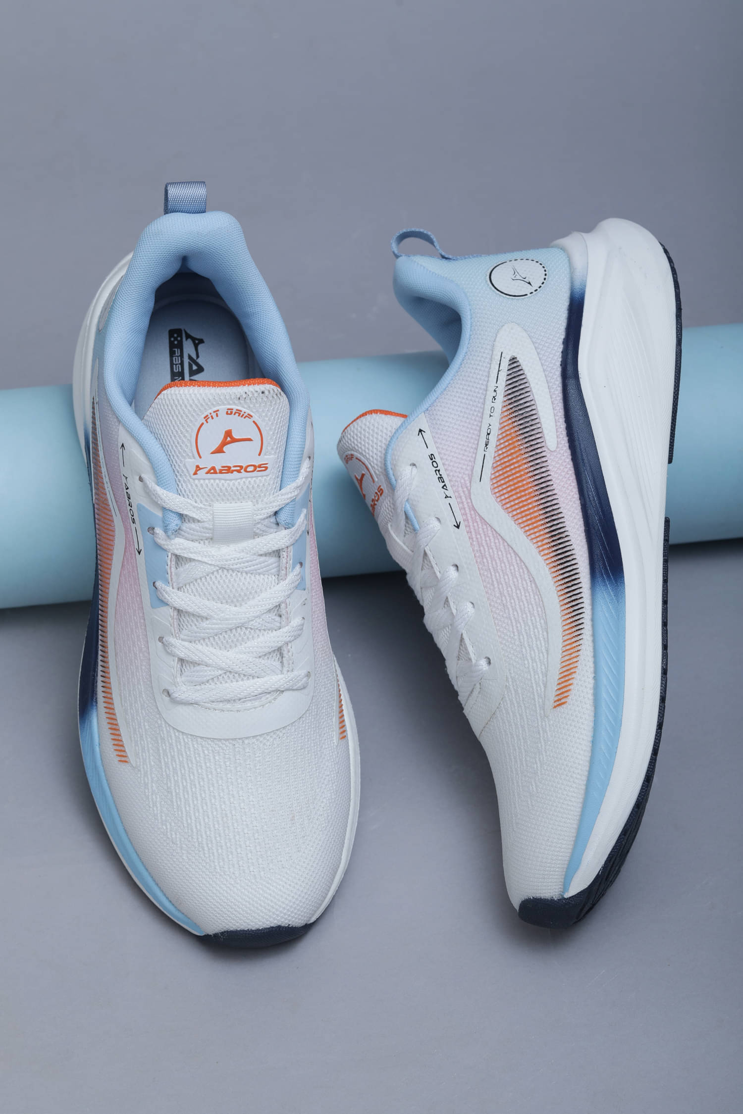     			Abros KING Off White Men's Sports Running Shoes