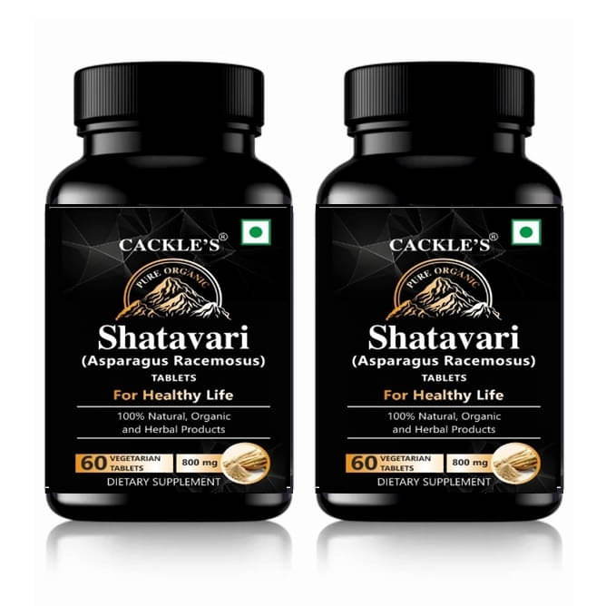     			Cackle's 100% Natural Shatabari Tablet 60 no.s (Pack of 2)