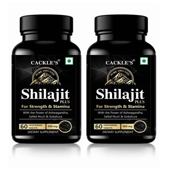 Cackle's Shilajit Plus Tablet 60 no.s (Pack of 2) Cackle's Shilajit Plus Tablet 60 no.s (Pack of 2)