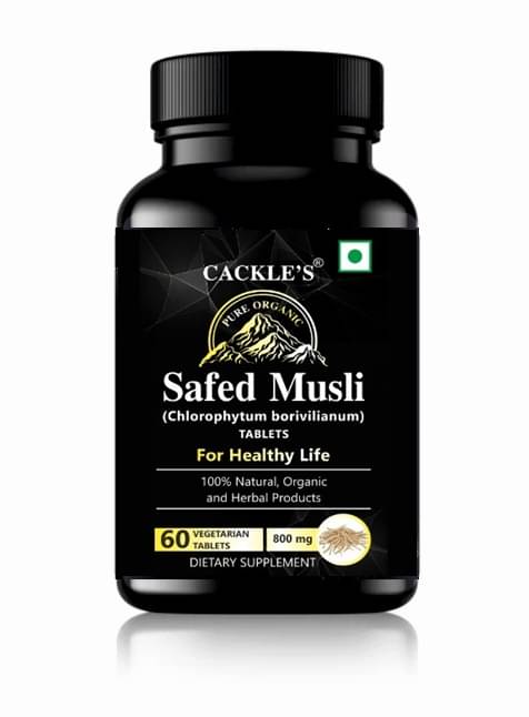     			Cackle's 100% Natural Safed Musli Tablet 60 no.s