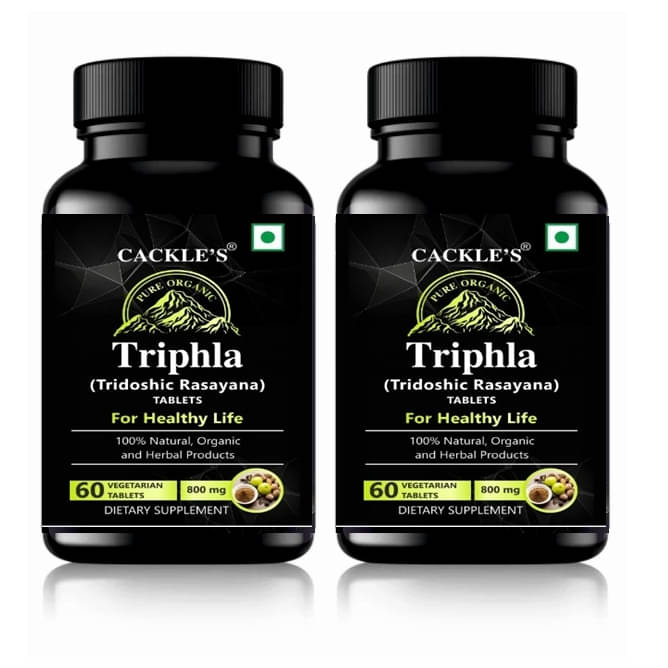 Cackle's 100% Natural Triphla Tablet 60 no.s (Pack of 2) Cackle's 100% Natural Triphla Tablet 60 no.s (Pack of 2)