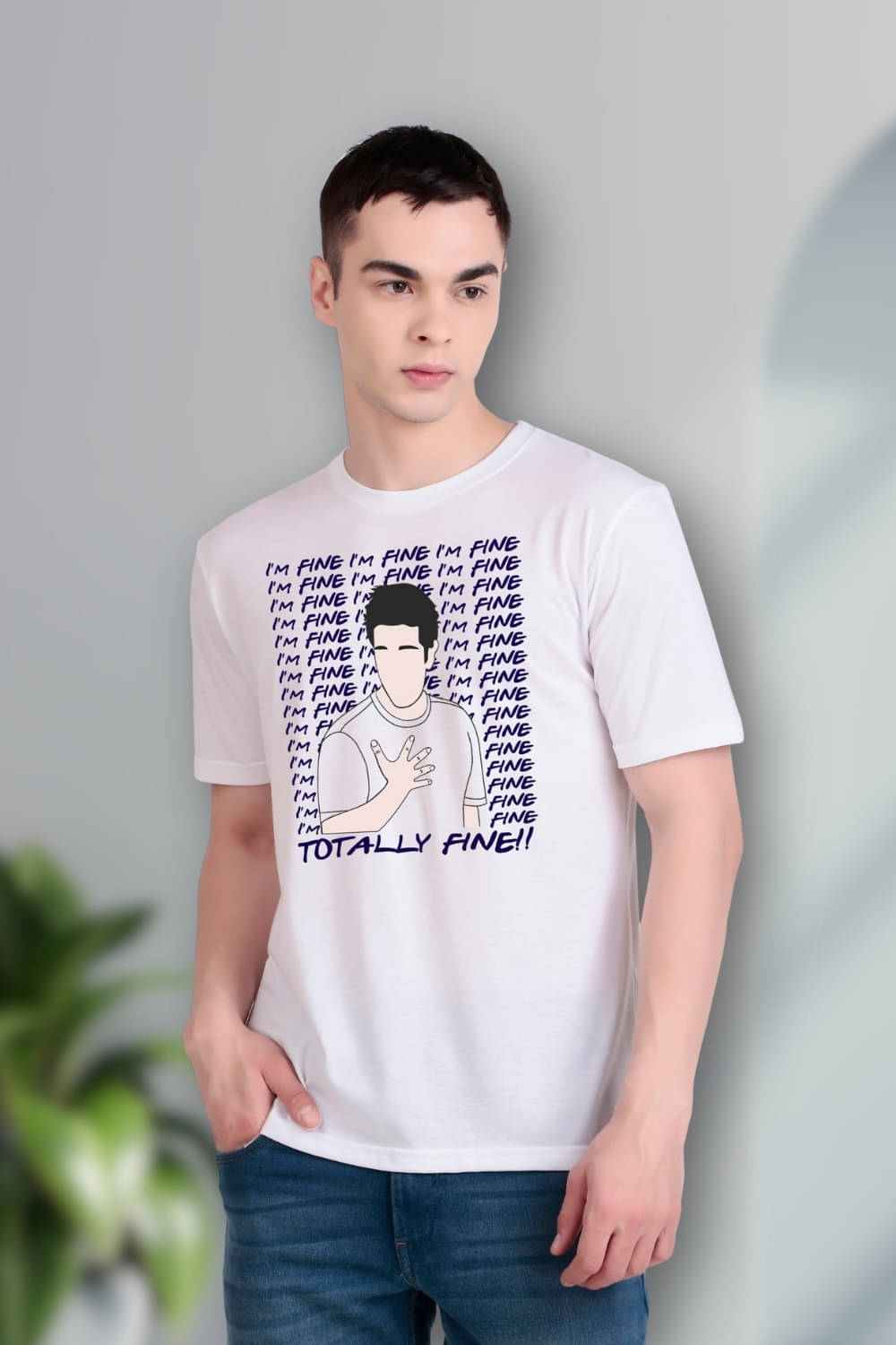 FLYIND VOGUE OUTFIT Men Polyester Regular Fit Self Design T-Shirt ( White ) FLYIND VOGUE OUTFIT Men Polyester Regular Fit Self Design T-Shirt ( White )