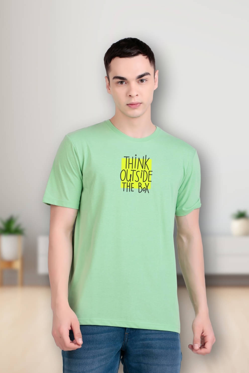 FLYIND VOGUE OUTFIT Men Polyester Regular Fit Self Design T-Shirt ( Mint Green ) FLYIND VOGUE OUTFIT Men Polyester Regular Fit Self Design T-Shirt ( Mint Green )