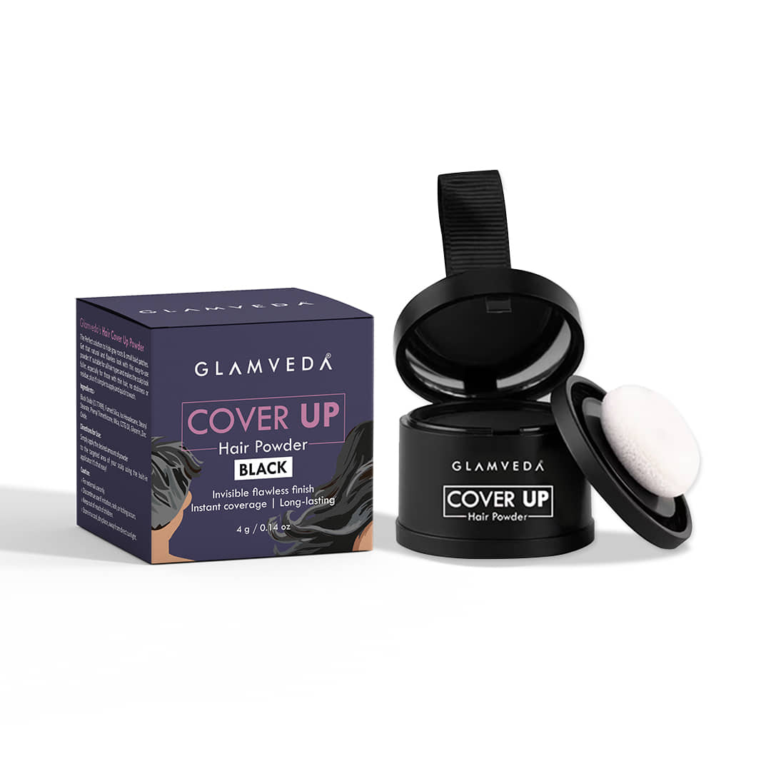 Glamveda Glamveda Hair cover up powder Black hair powder Brow Powder Black Black 4 g - Makeup - Eyes | Buy online on ZillyBuy