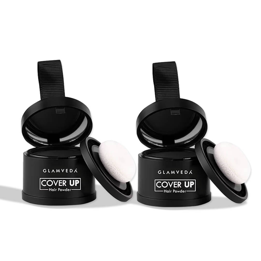    			Glamveda Glamveda Hair cover up powder Black hair powder Brow Powder Black Black Pack of 2 8 g
