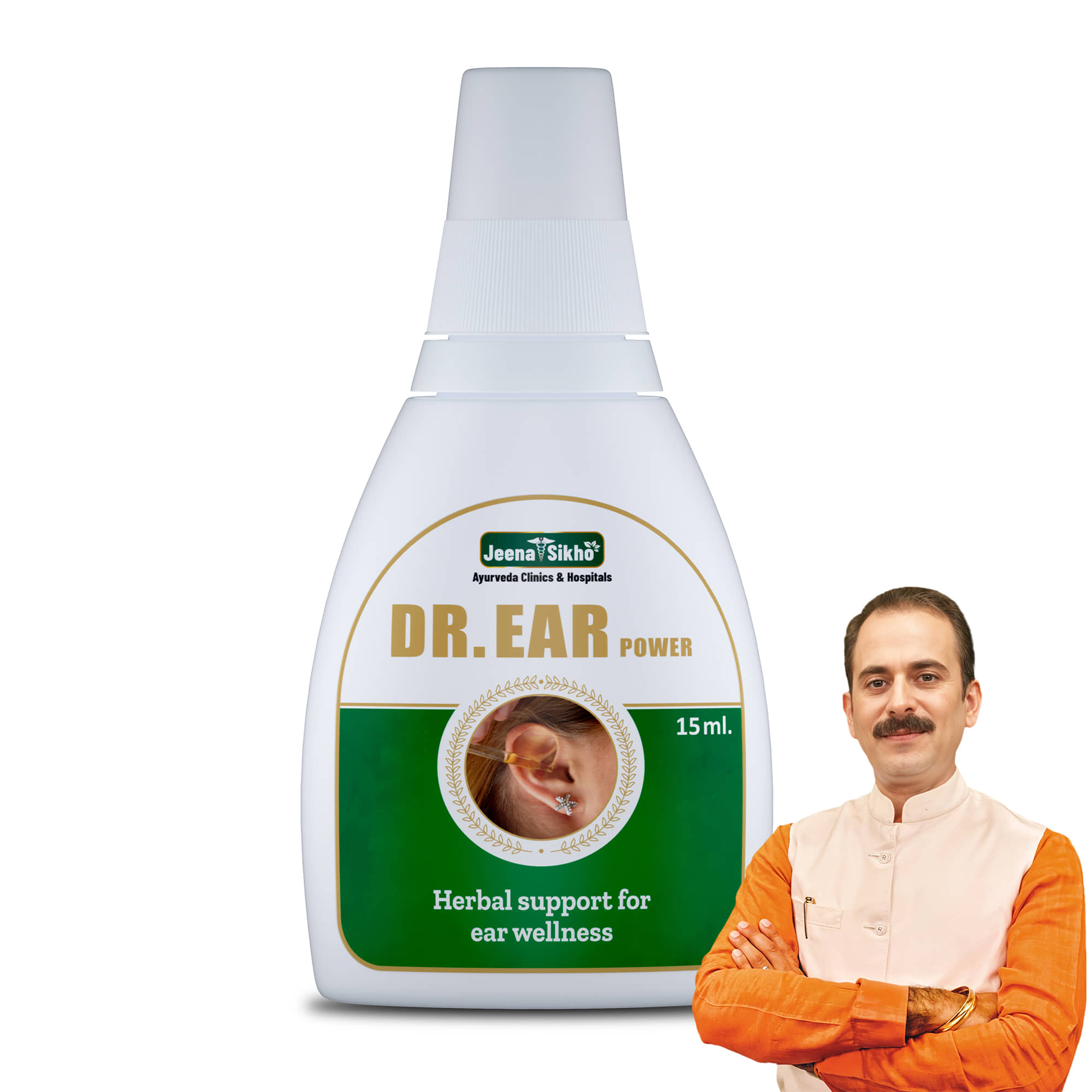 Jeena Sikho Herbal Ear Oil/Drops | With Natural Ingredients Honey, Adrak, and Saunf | 15ml