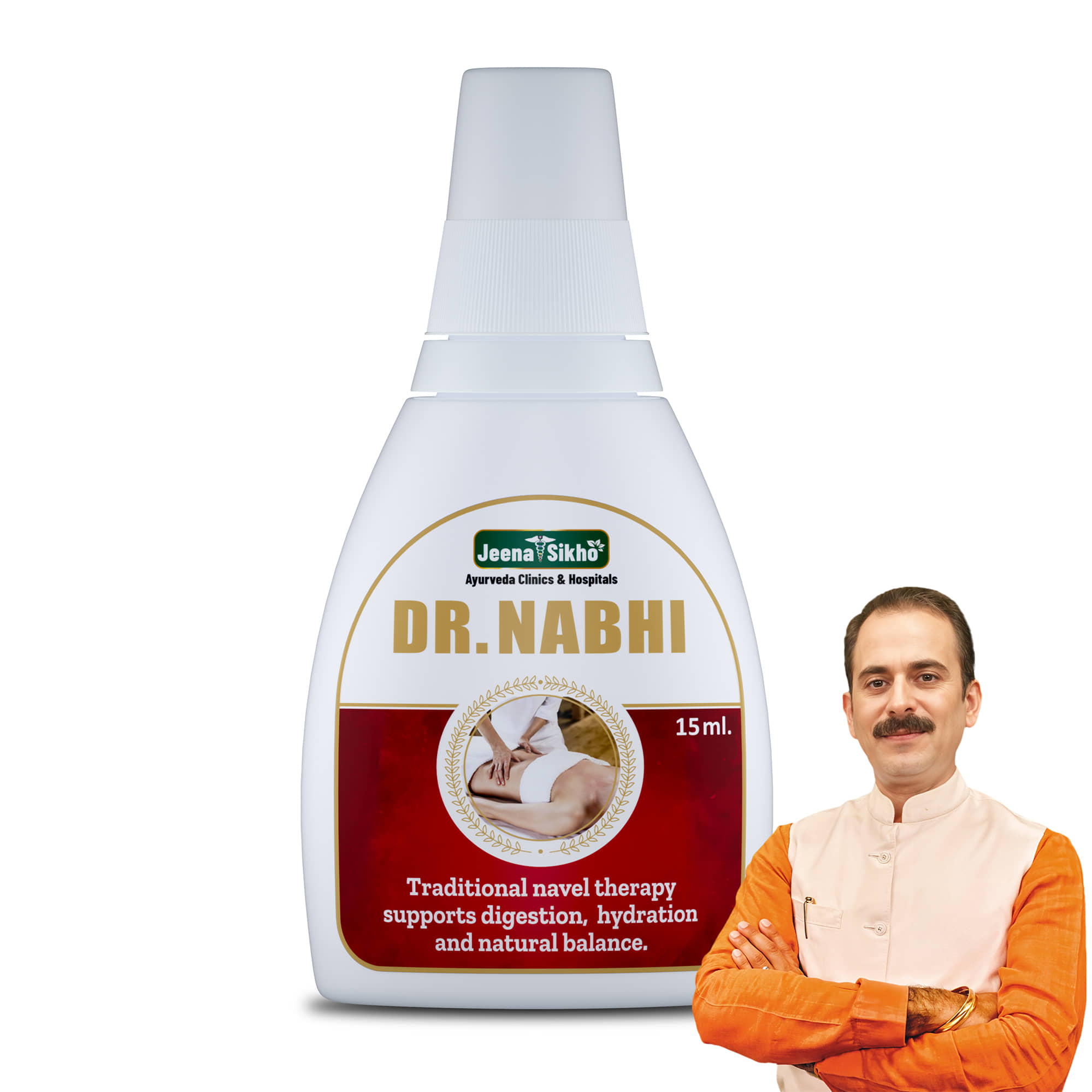 Jeena Sikho Nabhi/Navel Oil for Navel Care | Natural Ingredients Amla, Almond, Coconut, and Neem | Ayurvedic Herbal Nabhi Oil, 15ml