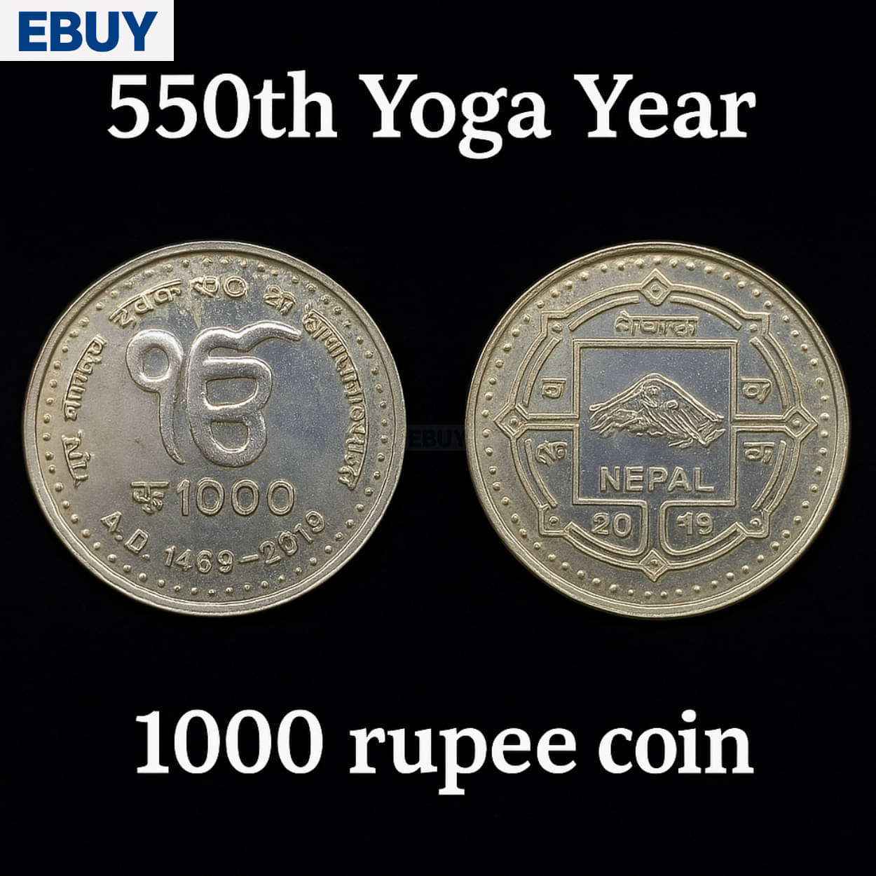 NEPAL RARE 1000 RUPEES 550TH BIRTH ANNIVERSARY OF GURU NANAK DEV JI 2019 (2076 VS) SILVER-PLATED OLD INDIA RARE COIN NEPAL RARE 1000 RUPEES 550TH BIRTH ANNIVERSARY OF GURU NANAK DEV JI 2019 (2076 VS) SILVER-PLATED OLD INDIA RARE COIN