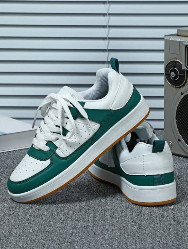 NILATIN Classic White & Green Multipurpose Sneaker Green Men's Sneakers NILATIN Classic White & Green Multipurpose Sneaker Green Men's Sneakers