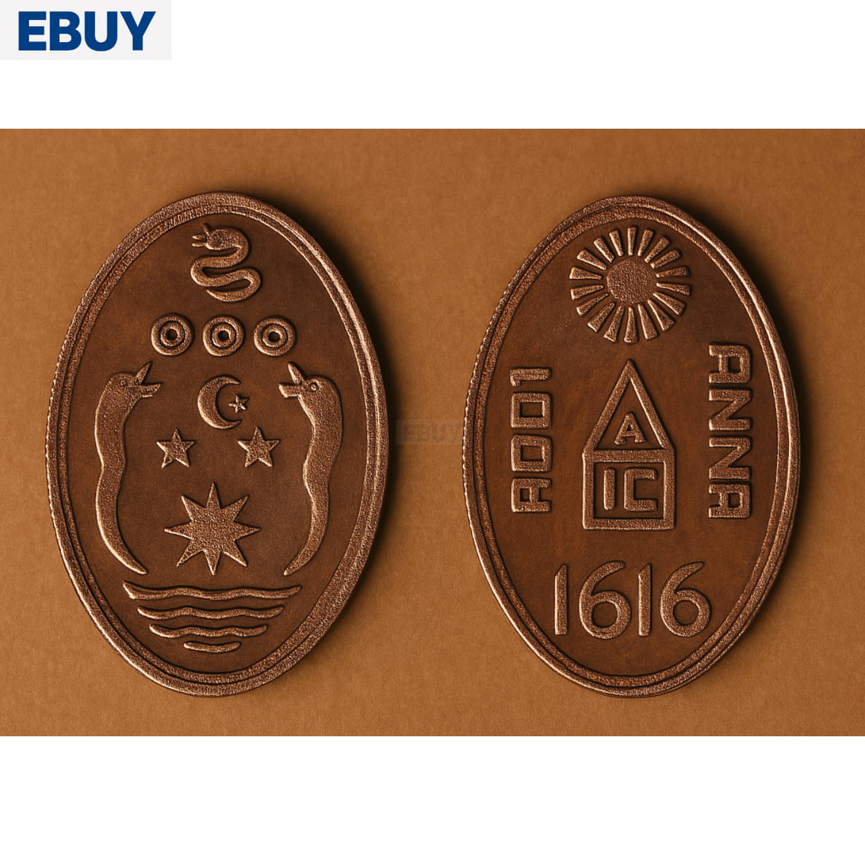     			RARE – EIC LIBBO 1616 ANNA OLD INDIA RARE COPPER TOKEN COIN