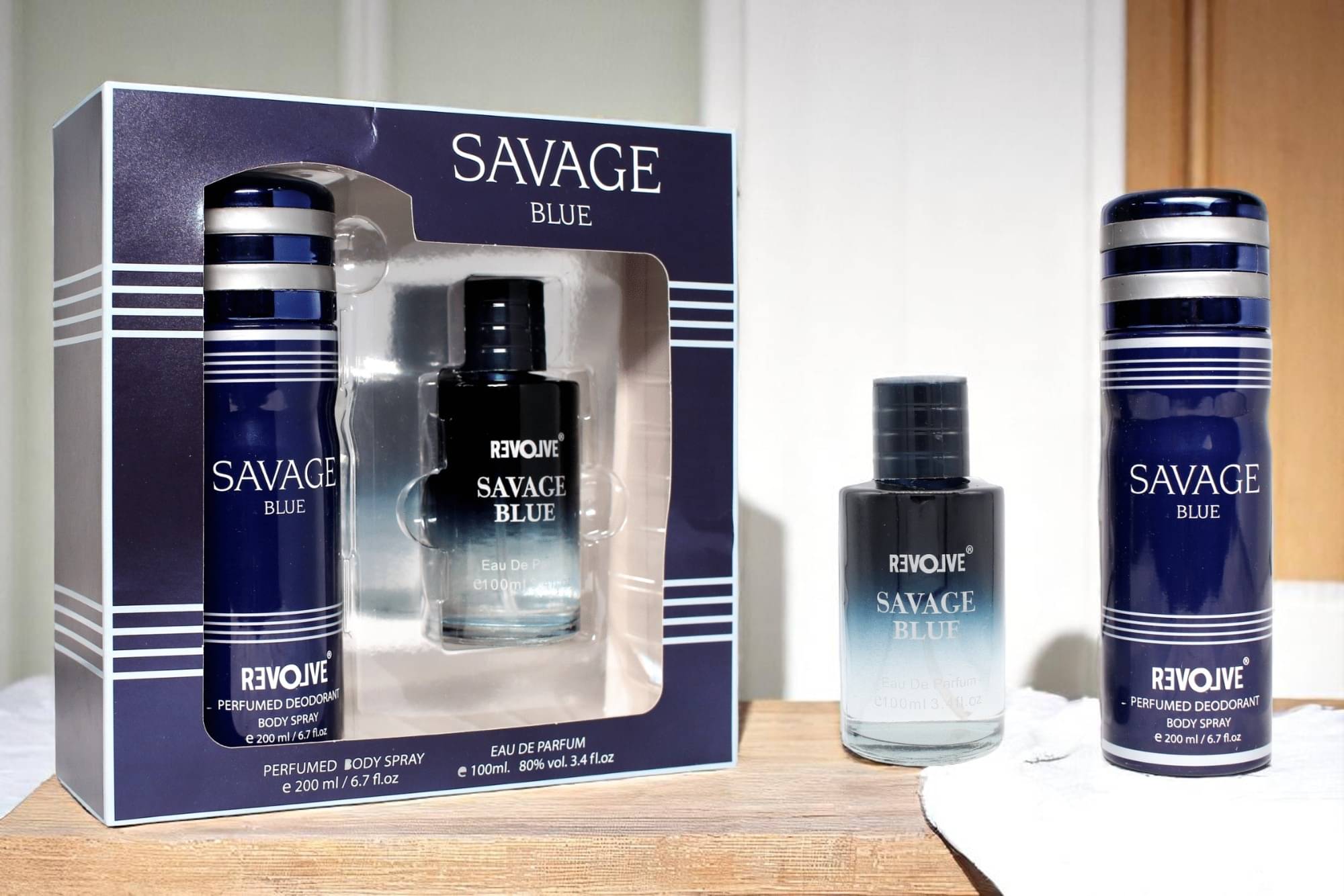     			REVOLVE Savage Blue Gift Set For Men - 300ml | Strong;  Bold;  and Modern Perfume for Men