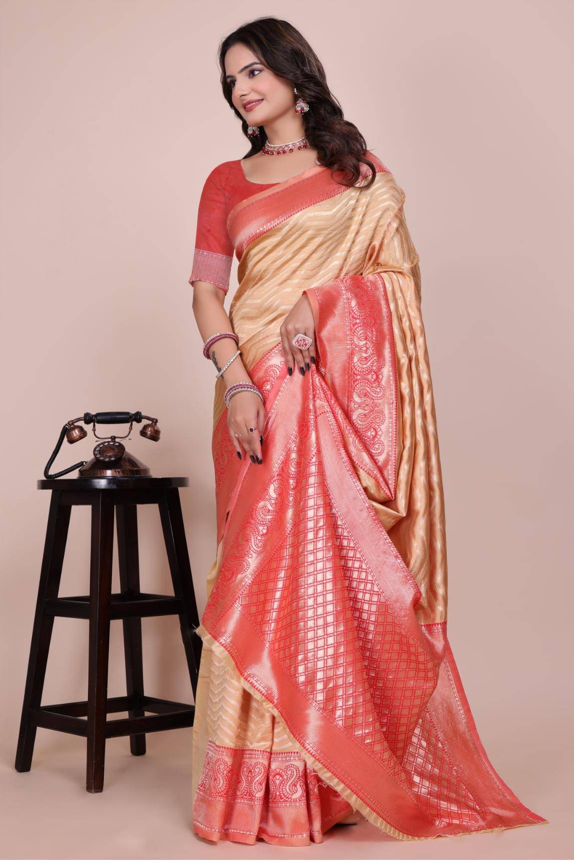 Suntex Silk Woven Kanjeevaram Sarees With Unstitched Blouse Piece ( Multicolor 15 ) Suntex Silk Woven Kanjeevaram Sarees With Unstitched Blouse Piece ( Multicolor 15 )
