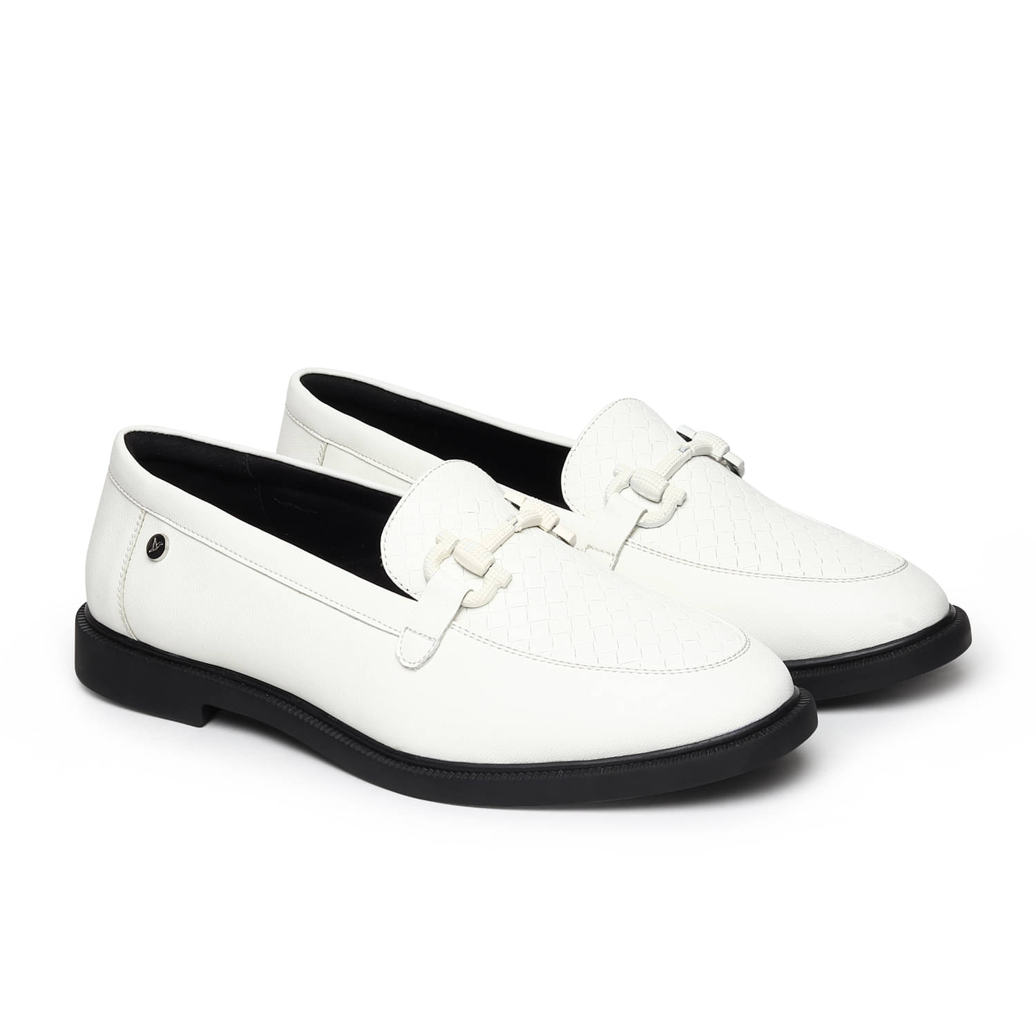     			Yoho White Women's Loafers