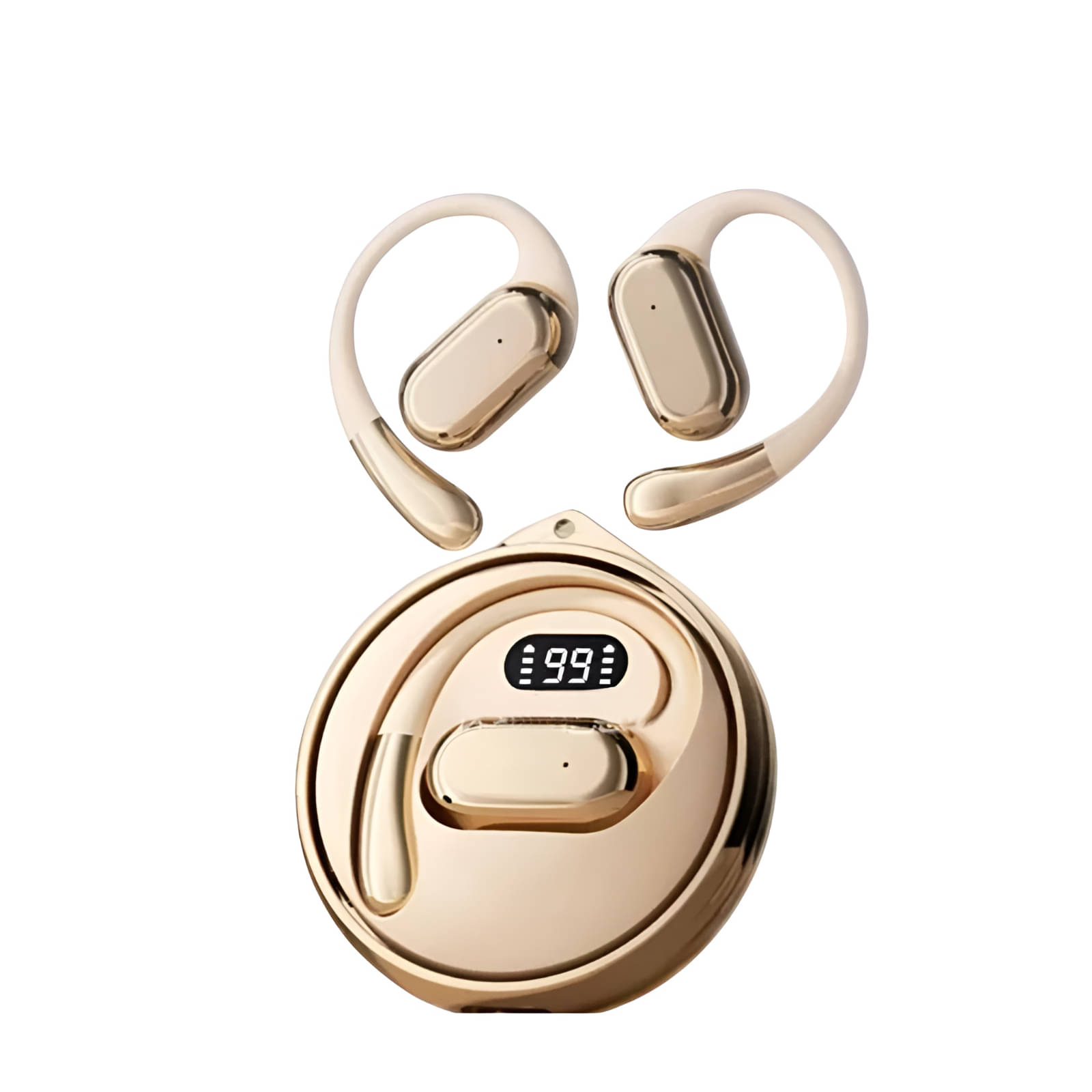     			COREGENIX D88 OWS Open Ear TWS Earbuds | 45 Hrs of Playtime | Bluetooth v5.4 with AI-ENC | Skin Friendly Ear Hook | Environmental Awareness | 45ms Low Latency Gaming | IPX5 Water & Sweat Resistant | Beige