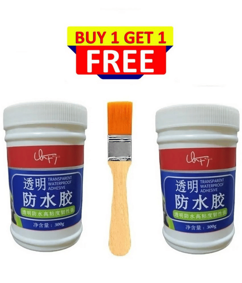 Crack Seal Glue 300gm with Brush Transparent Waterproof Glue for Art and Craft School Projects Crack Seal Glue 300gm with Brush Transparent Waterproof Glue for Art and Craft School Projects
