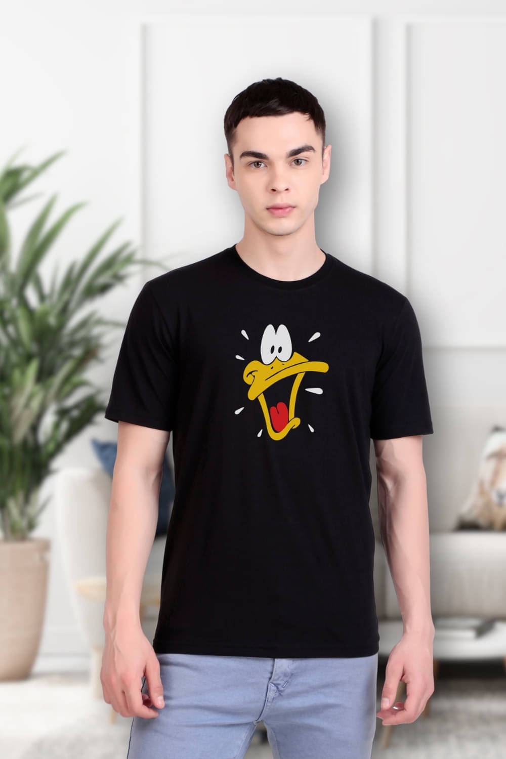 FLYIND VOGUE OUTFIT Men Polyester Regular Fit Self Design T-Shirt ( Black ) FLYIND VOGUE OUTFIT Men Polyester Regular Fit Self Design T-Shirt ( Black )
