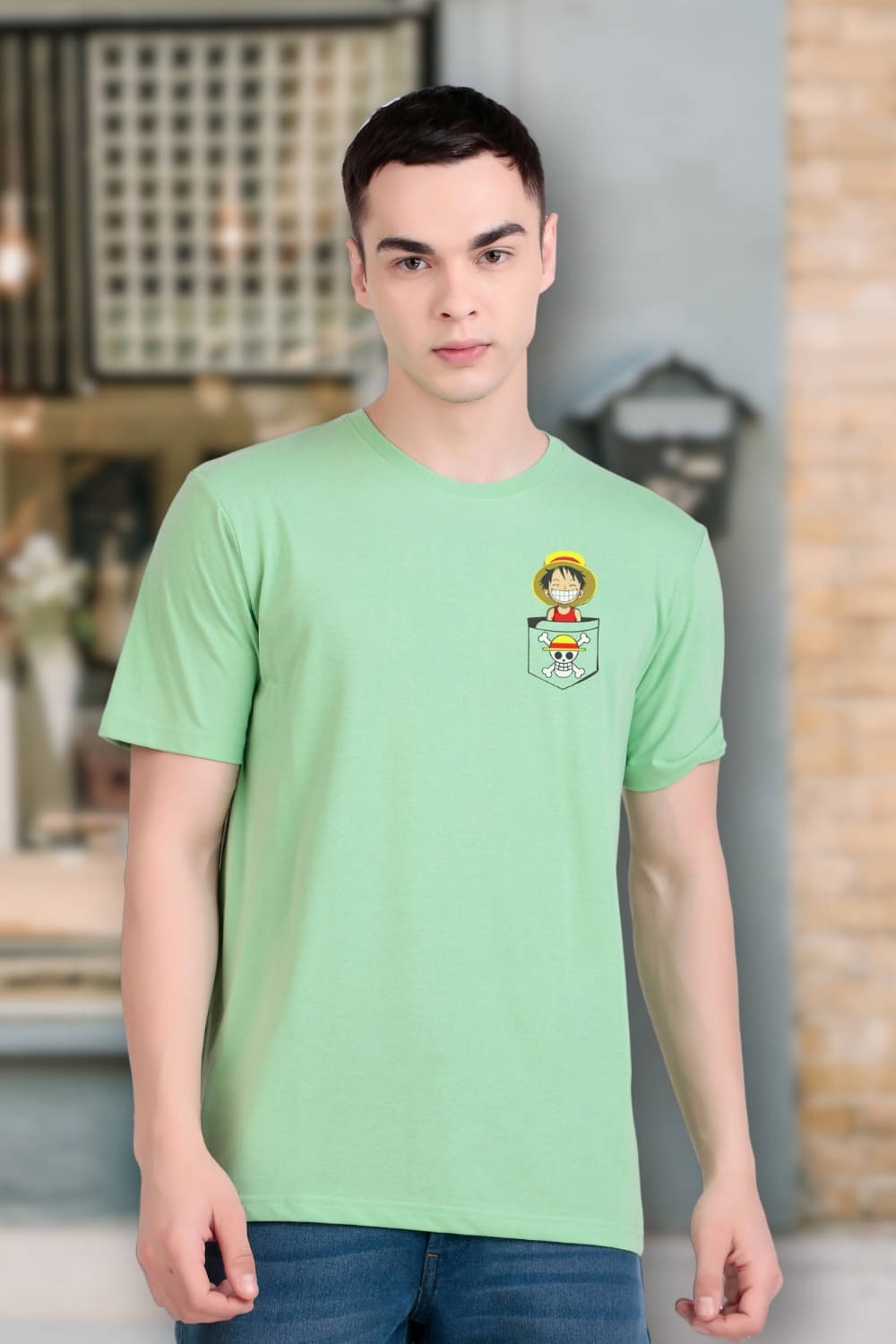 FLYIND VOGUE OUTFIT Men Polyester Regular Fit Self Design T-Shirt ( Mint Green ) FLYIND VOGUE OUTFIT Men Polyester Regular Fit Self Design T-Shirt ( Mint Green )