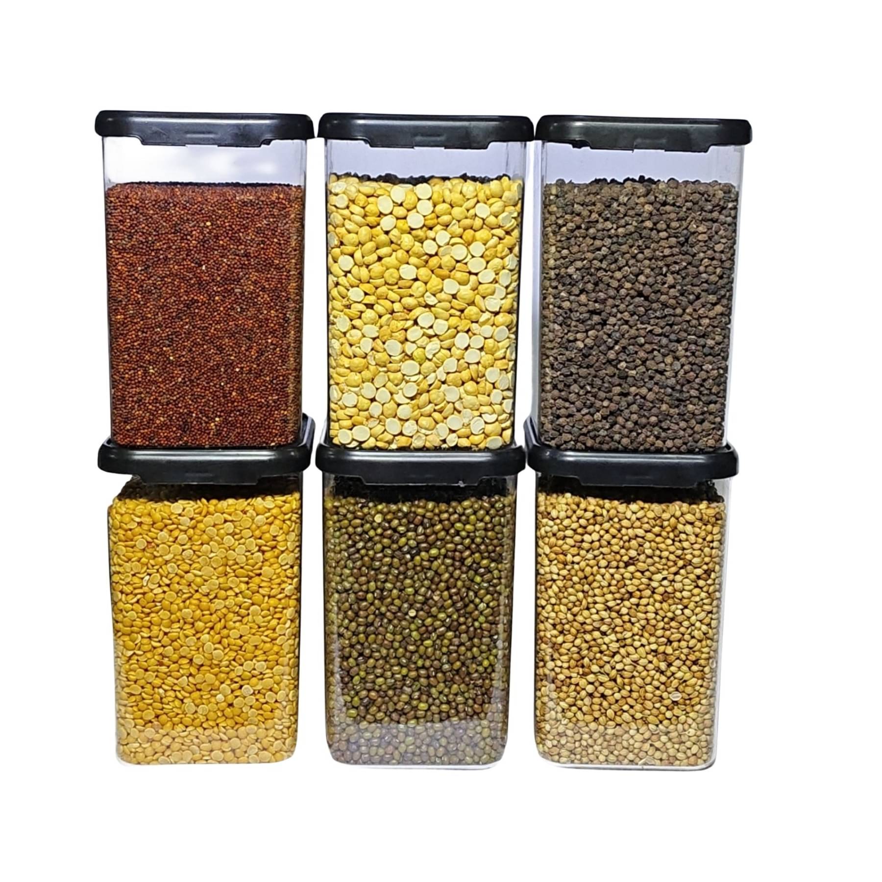     			Floralinternational Plastic Transparent Utility Container ( Set of 6 )