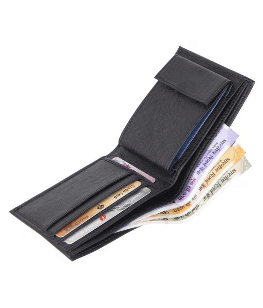 GRACE'N GOLD Faux Leather Self Design Men's Regular Wallet With 5 Slots For Card ( Black , Pack of 1 )     			GRACE'N GOLD Faux Leather Self Design Men's Regular Wallet With 5 Slots For Card ( Black , Pack of 1 )