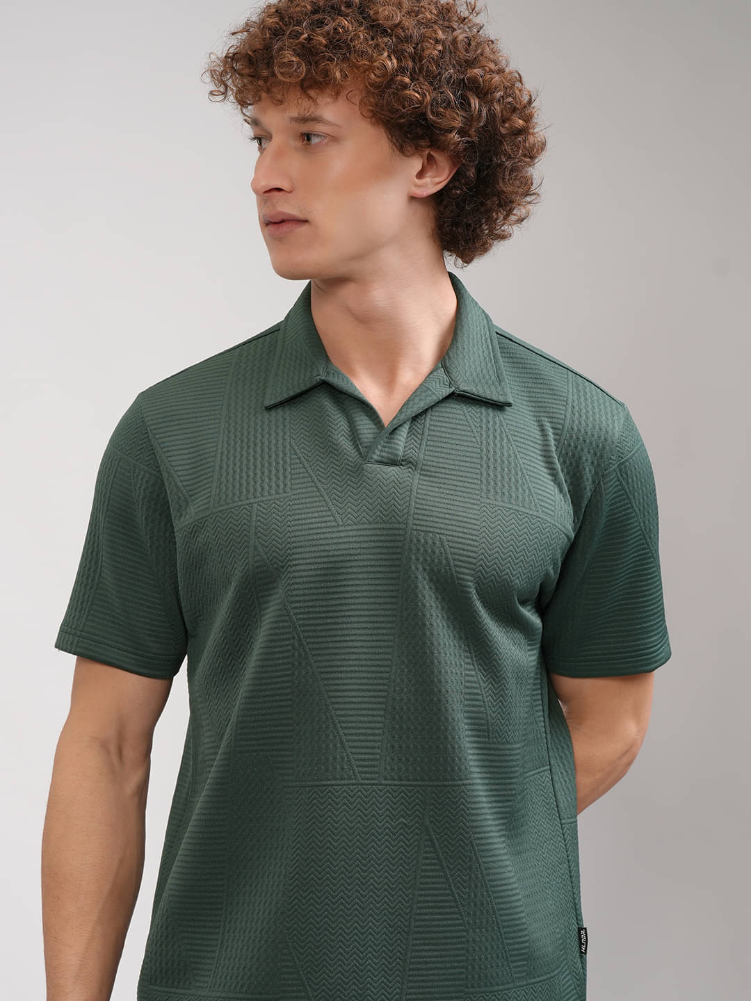 Highlander Men Polyester Regular Fit Self Design Polo T Shirt ( Blue ) Highlander Men Polyester Regular Fit Self Design Polo T Shirt ( Blue )