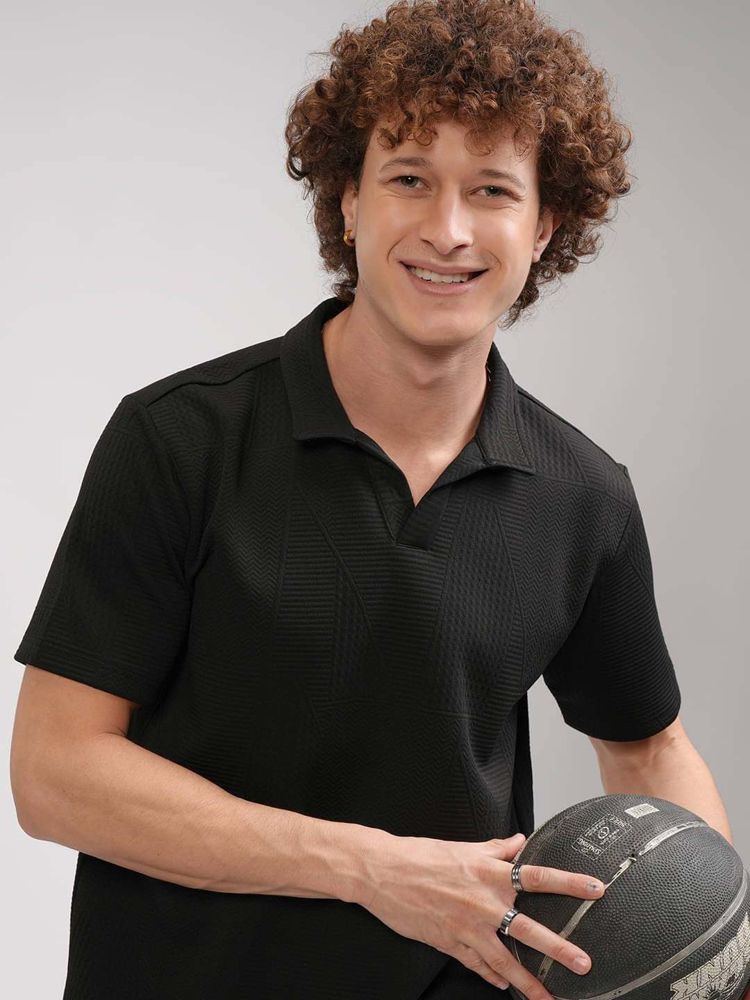 Highlander Men Polyester Relaxed Fit Solid Polo T Shirt ( Black ) Highlander Men Polyester Relaxed Fit Solid Polo T Shirt ( Black )