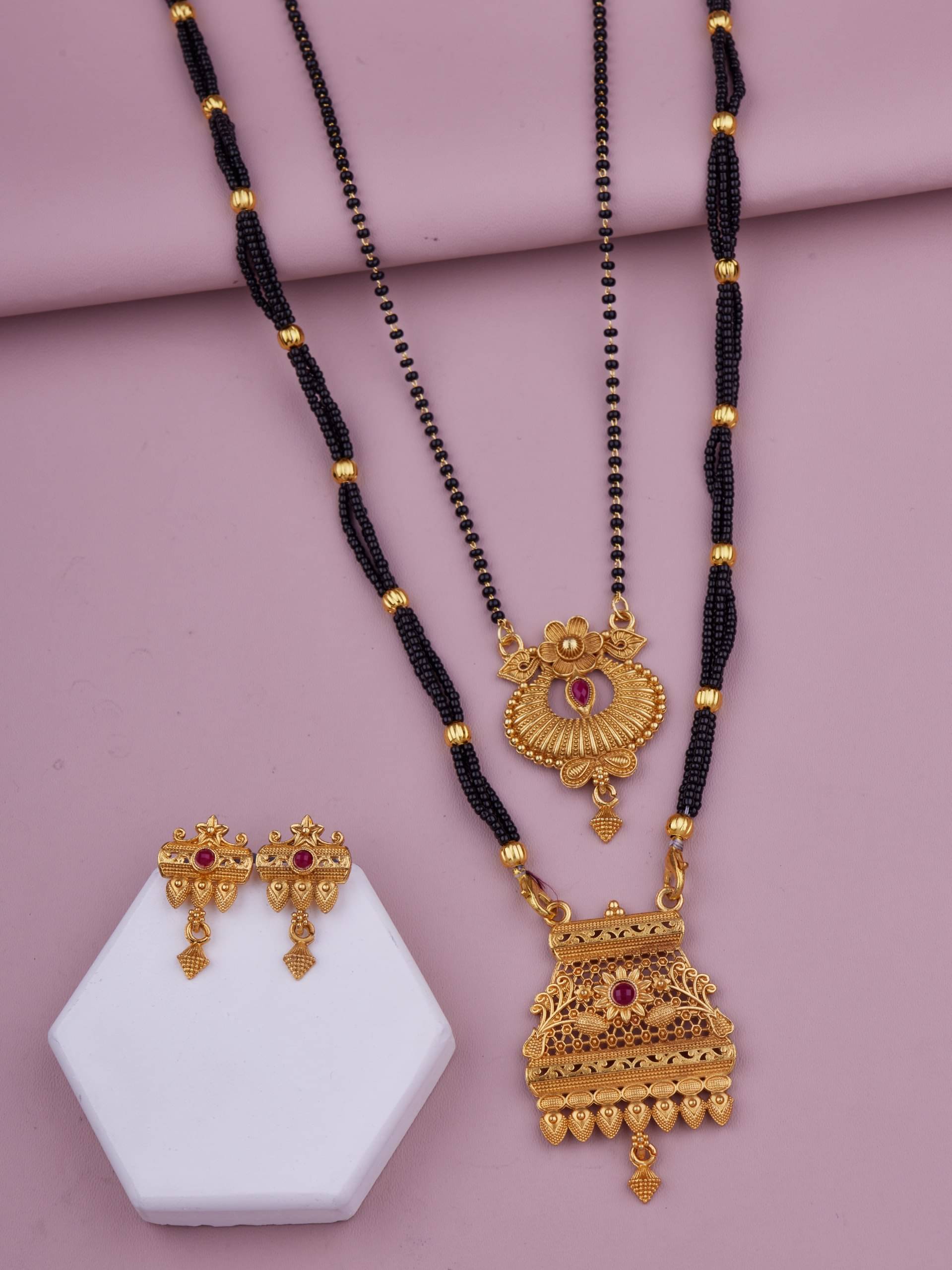 KIEICE Golden Mangalsutra Set ( Pack of 2 ) KIEICE Golden Mangalsutra Set ( Pack of 2 )