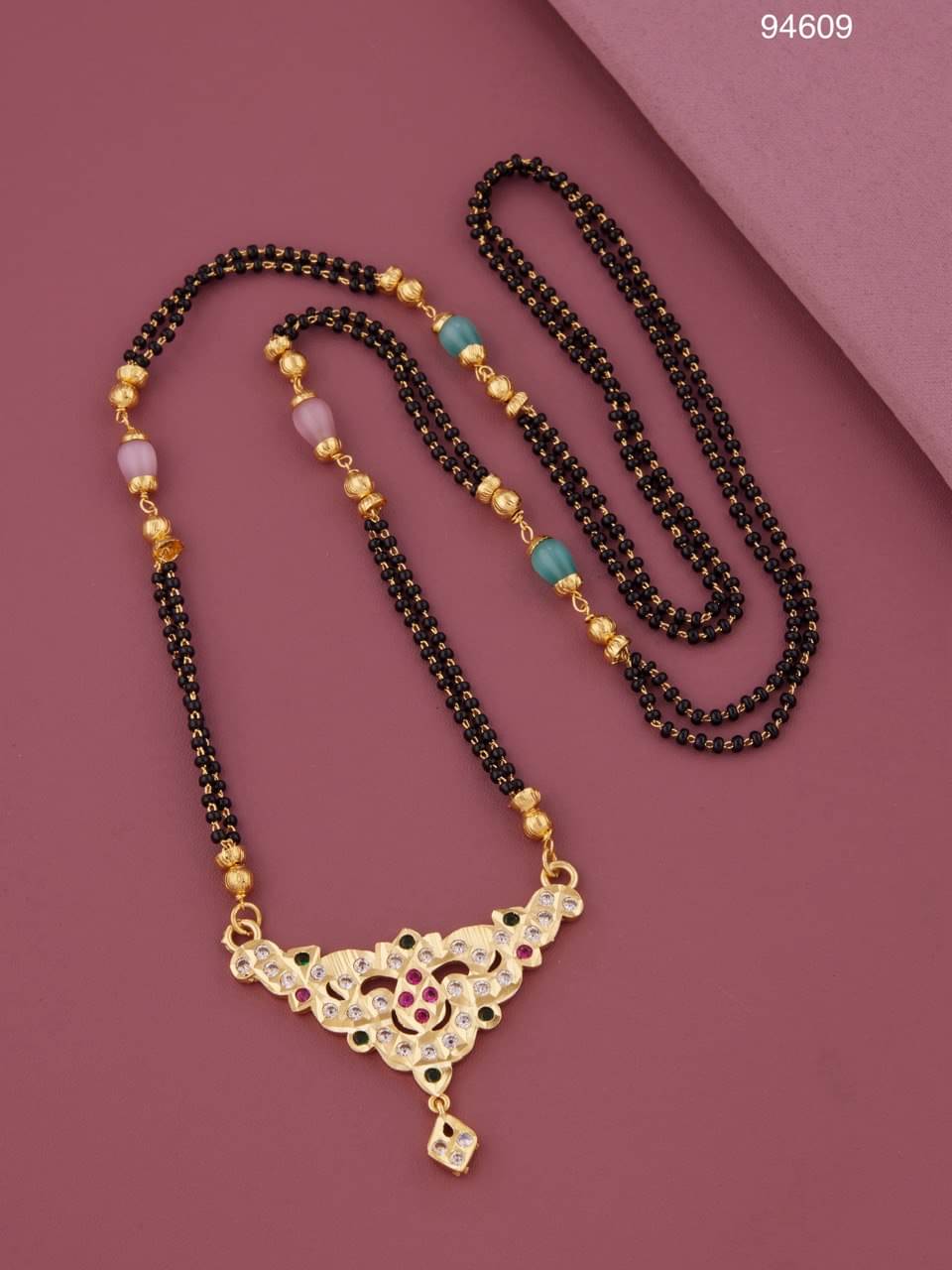 KIEICE Golden Mangalsutra Set ( Pack of 1 )     			KIEICE Golden Mangalsutra Set ( Pack of 1 )