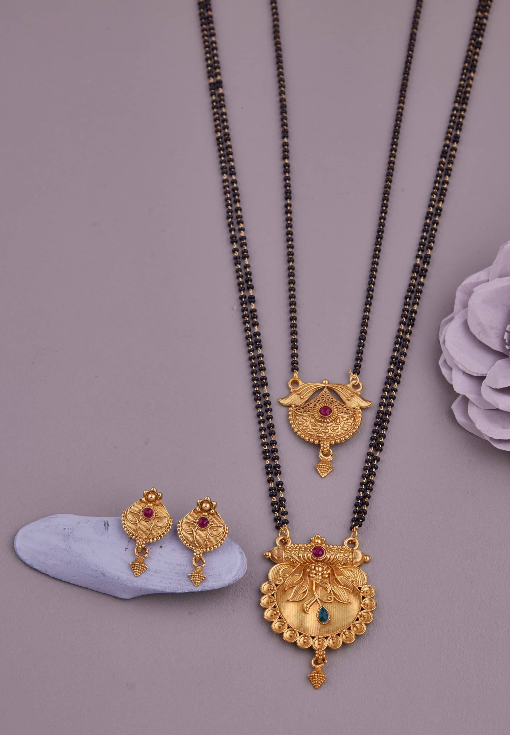 KIEICE Golden Mangalsutra Set ( Pack of 2 ) KIEICE Golden Mangalsutra Set ( Pack of 2 )