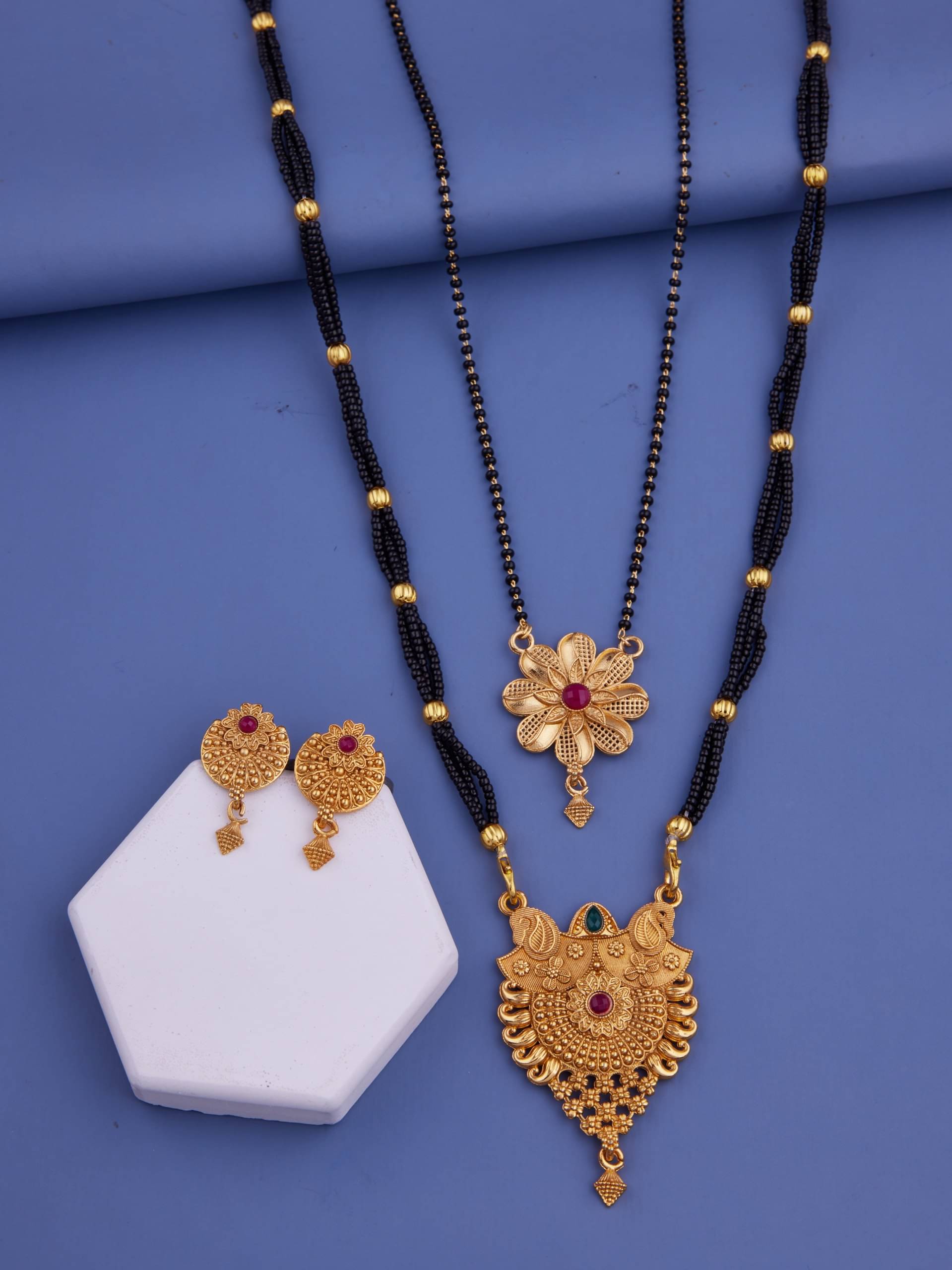 KIEICE Golden Mangalsutra Set ( Pack of 2 ) KIEICE Golden Mangalsutra Set ( Pack of 2 )