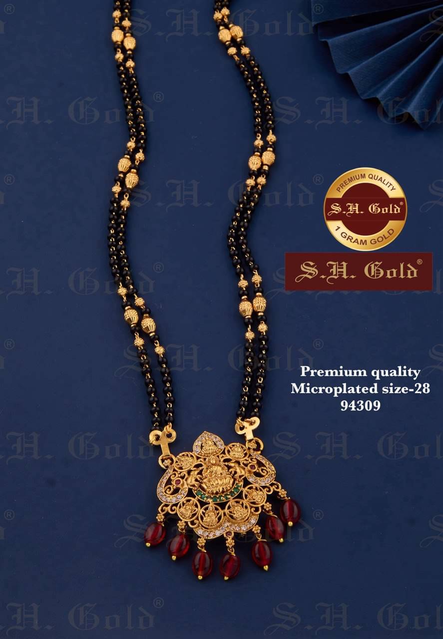     			KIEICE Golden Mangalsutra Set ( Pack of 1 )